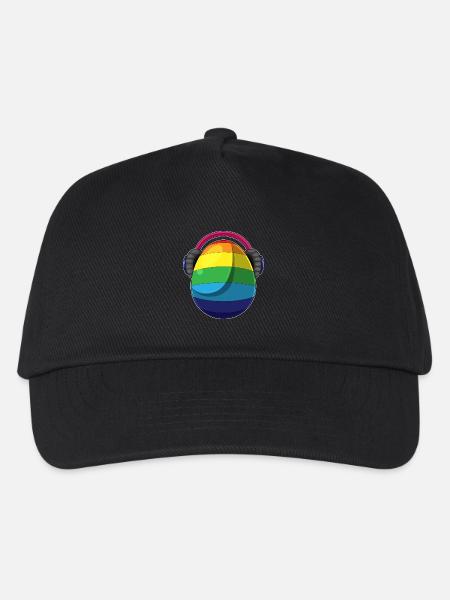 Osterei Ostern Regenbogen Musik - Kinder Basecap - Schwarz