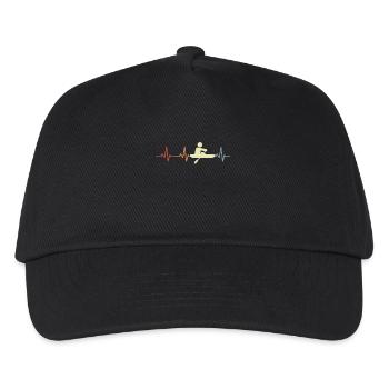 Figurine bâton d’aviron ligne de fréquence cardiaque - Casquette de baseball Enfant - noir - Devant
