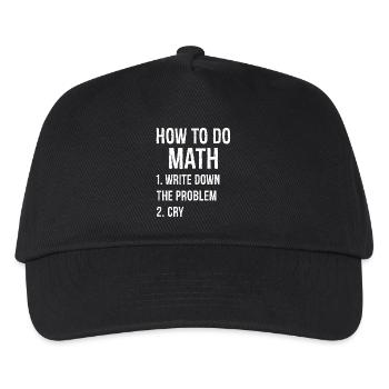Comment faire des maths drôle de chemise - Casquette de baseball Enfant - noir - Devant