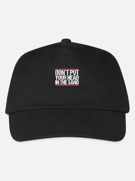Don´t put your head in the sand Denglisch - Kinder Basecap - Schwarz