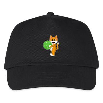 Cat Tennis Tennis Ball Sport - Kids’ Baseball Cap - black - Front