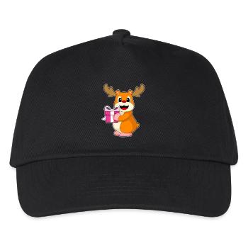 Hamster Weihnachten Paket - Kinder Basecap - Schwarz - Vorne