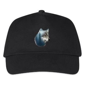 Wolf - Kinder Basecap - Schwarz - Vorne