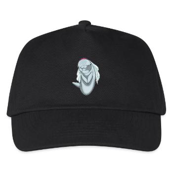 Delfin Braut Schleier Hochzeit - Kinder Basecap - Schwarz - Vorne