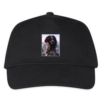 Vintage Japanisch Ästhetik Otaku Anime Girl - Kinder Basecap - Schwarz - Vorne