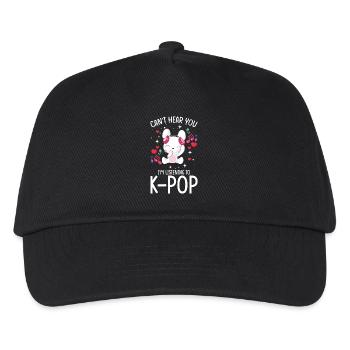 Ich kann dich nicht hören, ich höre K-Pop - Kinder Basecap - Schwarz - Vorne