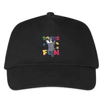Ich halte mich zum Spaß an Steinen fest - Kinder Basecap - Schwarz - Vorne