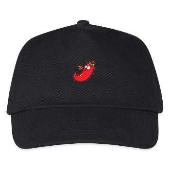 Chilischote Schärfe Gewürz Schärfegrad - Kinder Basecap - Schwarz - Vorne