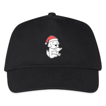 Chien de montagne des Pyrénées Animal Noël - Casquette de baseball Enfant - noir - Devant