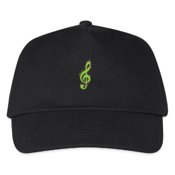 Clef avec musique de fleurs - Casquette de baseball Enfant - noir - Devant