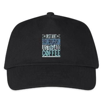 Instant Businessperson Just Add Coffee - Kids’ Baseball Cap - black - Front