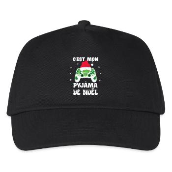 Pyjama de Noël Pour Gamer - Casquette de baseball Enfant - noir - Devant