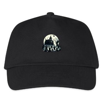 Enigmatic Gothic Cemetery: Misty Moonlight - Kids’ Baseball Cap - black - Front