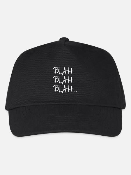 blah blah blah funny shirt - Kids’ Baseball Cap - black