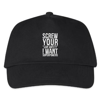 Screw your lab safety funny shirt - Kids’ Baseball Cap - black - Front