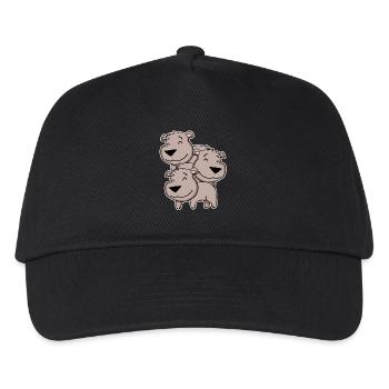 Brown Bear Motif Bear - Kids’ Baseball Cap - black - Front