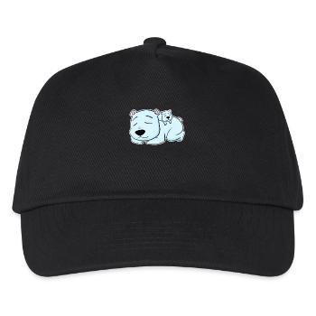 Bear Family - Bear with Baby - Kids’ Baseball Cap - black - Front