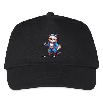 Ragdoll Cat Ski Winter Sports Skier - Kids’ Baseball Cap - black - Front