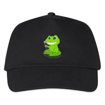 Frosch Zahnbürste - Kinder Basecap - Schwarz - Vorne