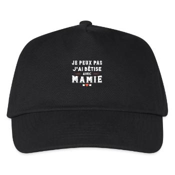 Ich kann nicht albern mit Oma Humor Geschenk - Kinder Basecap - Schwarz - Vorne