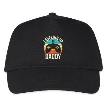 Leveling up to daddy - Kids’ Baseball Cap - black - Front