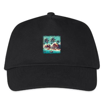 Reethi Beach Maldives Grunge Holidays - Kids’ Baseball Cap - black - Front