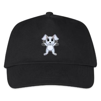 Hase Hantel Training Krafttraining Fitness - Kinder Basecap - Schwarz - Vorne