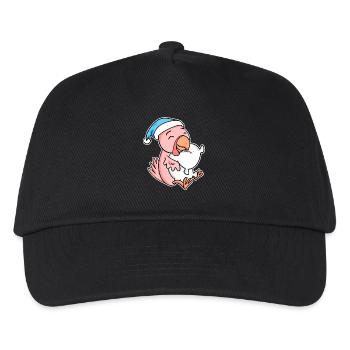 chicken with pillow and sleepy cap - Kids’ Baseball Cap - black - Front