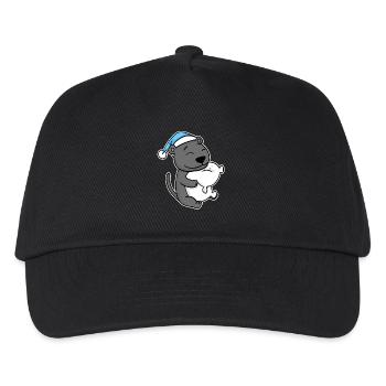 with pillow and sleepy cap - Kids’ Baseball Cap - black - Front