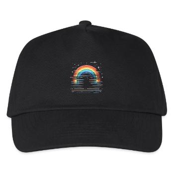 Rainbow Star Glitter - Kids’ Baseball Cap - black - Front