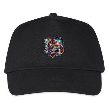 Chinesische Drachenkunst Himmlischer Drache - Kinder Basecap - Schwarz - Vorne