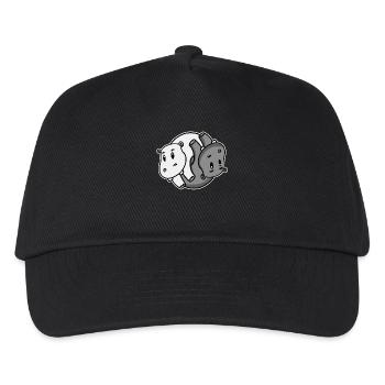 Yin Yang Nilpferd - Kinder Basecap - Schwarz - Vorne