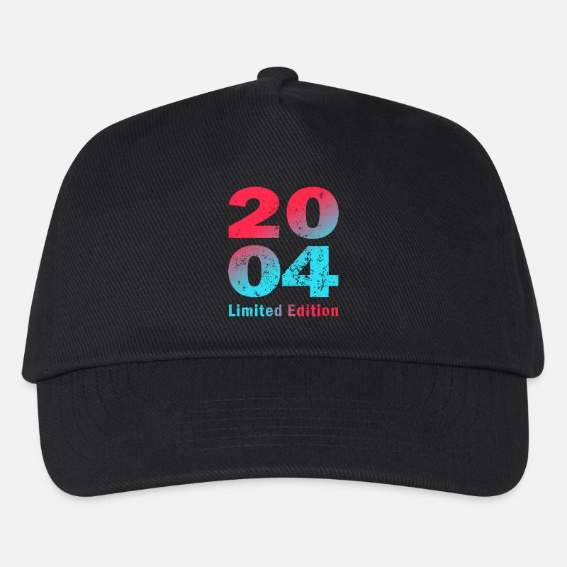 Geburtstag, geboren in 2004 limited edition Shirt - Kinder Basecap - Schwarz