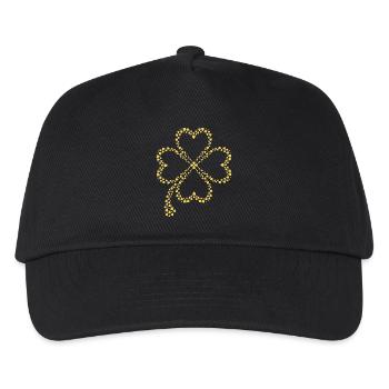 Funkelndes Klee Design - Kinder Basecap - Schwarz - Vorne