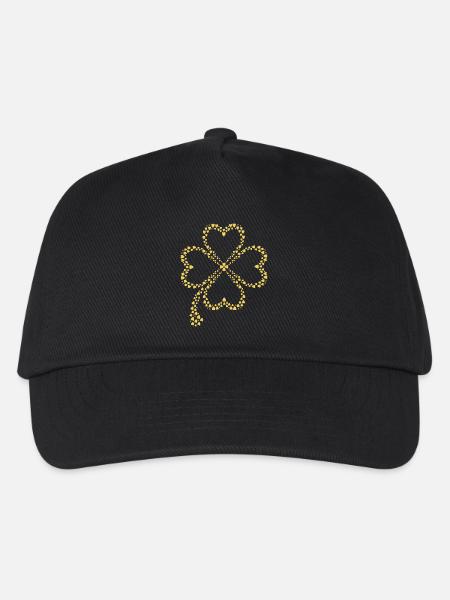 Funkelndes Klee Design - Kinder Basecap - Schwarz