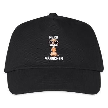Nerdmännchen Junge Jungen Erdmännchen Nerdy Nerd - Kinder Basecap - Schwarz - Vorne