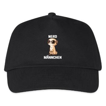 Nerdmännchen Junge Jungen Erdmännchen Nerdy Nerd - Kinder Basecap - Schwarz - Vorne