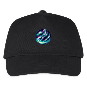 Aurora Borealis Enthusiast Nordlichtliebhaber - Kinder Basecap - Schwarz - Vorne