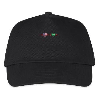 USA Saudi Arabia Heartbeat American Saudi Arabian - Kids’ Baseball Cap - black - Front
