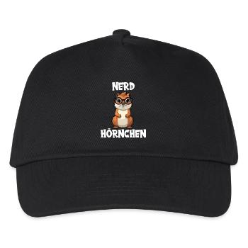 Nerdhörnchen Junge Jungen Erdhörnchen Nerdy Nerd - Kinder Basecap - Schwarz - Vorne