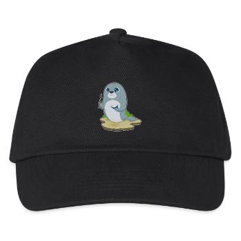 Seal Teacher Book School - Kids’ Baseball Cap - black - Front
