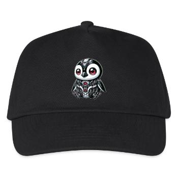 Cyborg Panda: Futuristic Robot - Kids’ Baseball Cap - black - Front