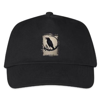 Corbeau assis sur une branche - Casquette de baseball Enfant - noir - Devant