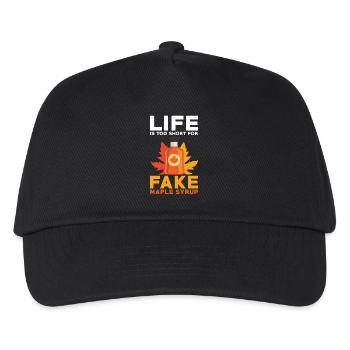 Maple Syrup Lover Life Is Too Short For Fake Maple - Kids’ Baseball Cap - black - Front