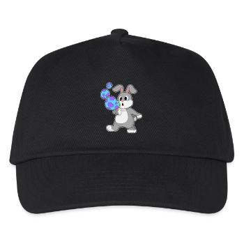 Bulles de savon lapin - Casquette de baseball Enfant - noir - Devant