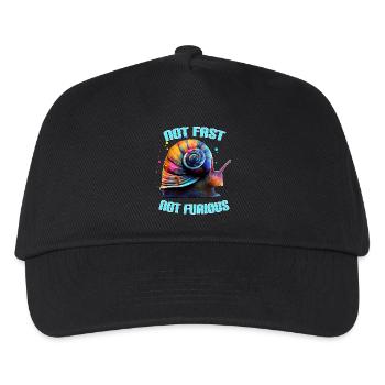 Not Fast Not Furious Snail - Kids’ Baseball Cap - black - Front