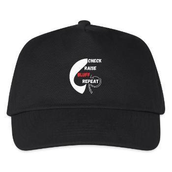 Poker repeat style "chec, raise, bluff, repeat" - Casquette de baseball Enfant - noir - Devant