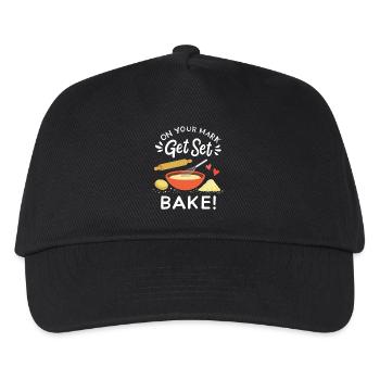 Backen Bäcker Hobbybäcker - Kinder Basecap - Schwarz - Vorne