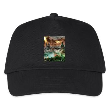 Prague, République tchèque, Europe - Casquette de baseball Enfant - noir - Devant