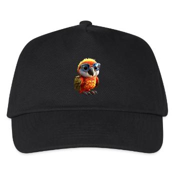 Papagei Ara Sittich Kakadu Parrot Süße Papageien - Kinder Basecap - Schwarz - Vorne